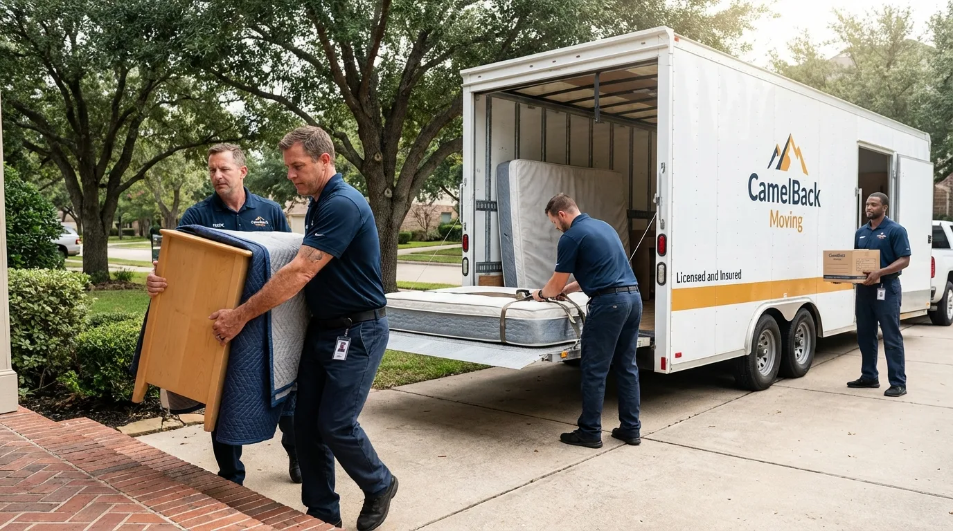 Crew loading residential truck for cross-state move from Barbourville, KY